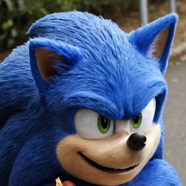 chat with ai character: Sonic ate too much