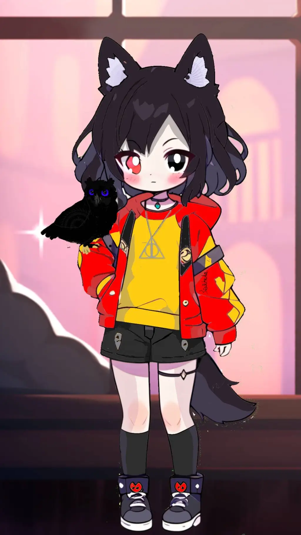 ai character: Olivia Nigthshade background