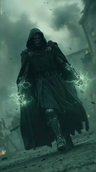 ai character: Dr. Doom background