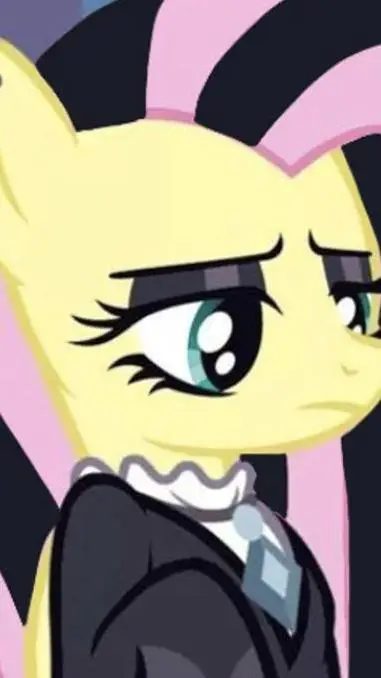 ai character: Fluttershy emo xd background