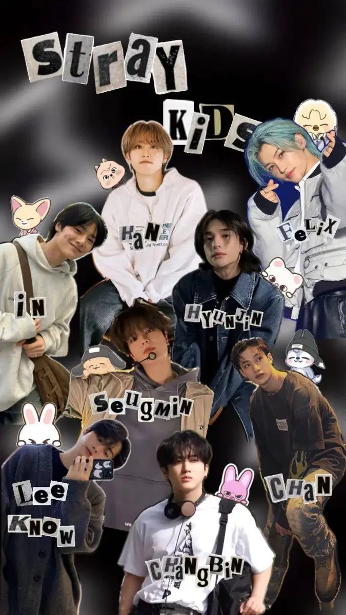ai character: Stray Kids fantasy background