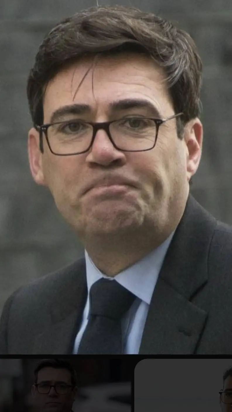 ai character: Andy Burnham  background