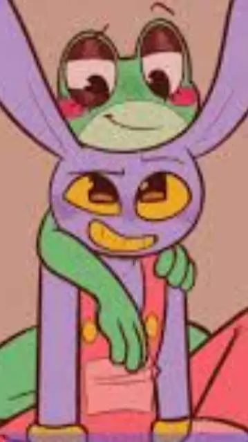 ai character: jax x ribbit  background