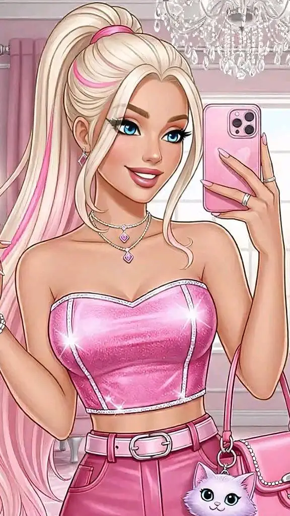 ai character: Barbie background