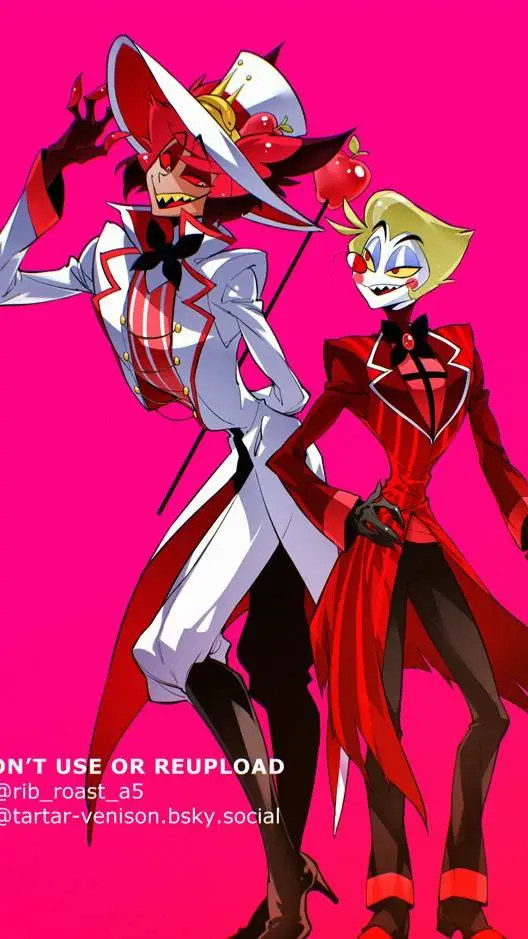 ai character: alastor x Lucifer  background