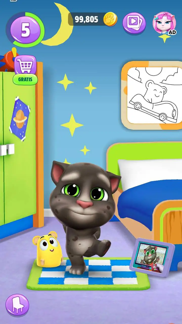 ai character: talking Tom background