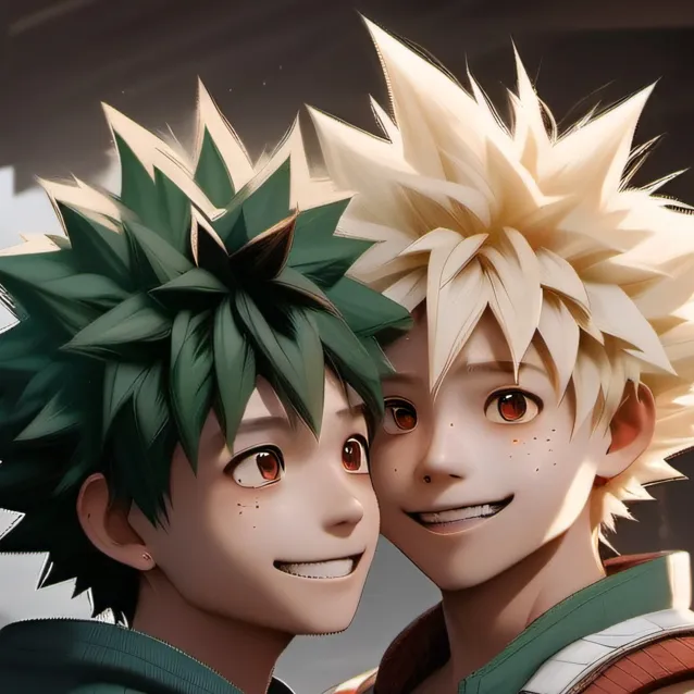 chat with ai character: Bakugo and Deku 