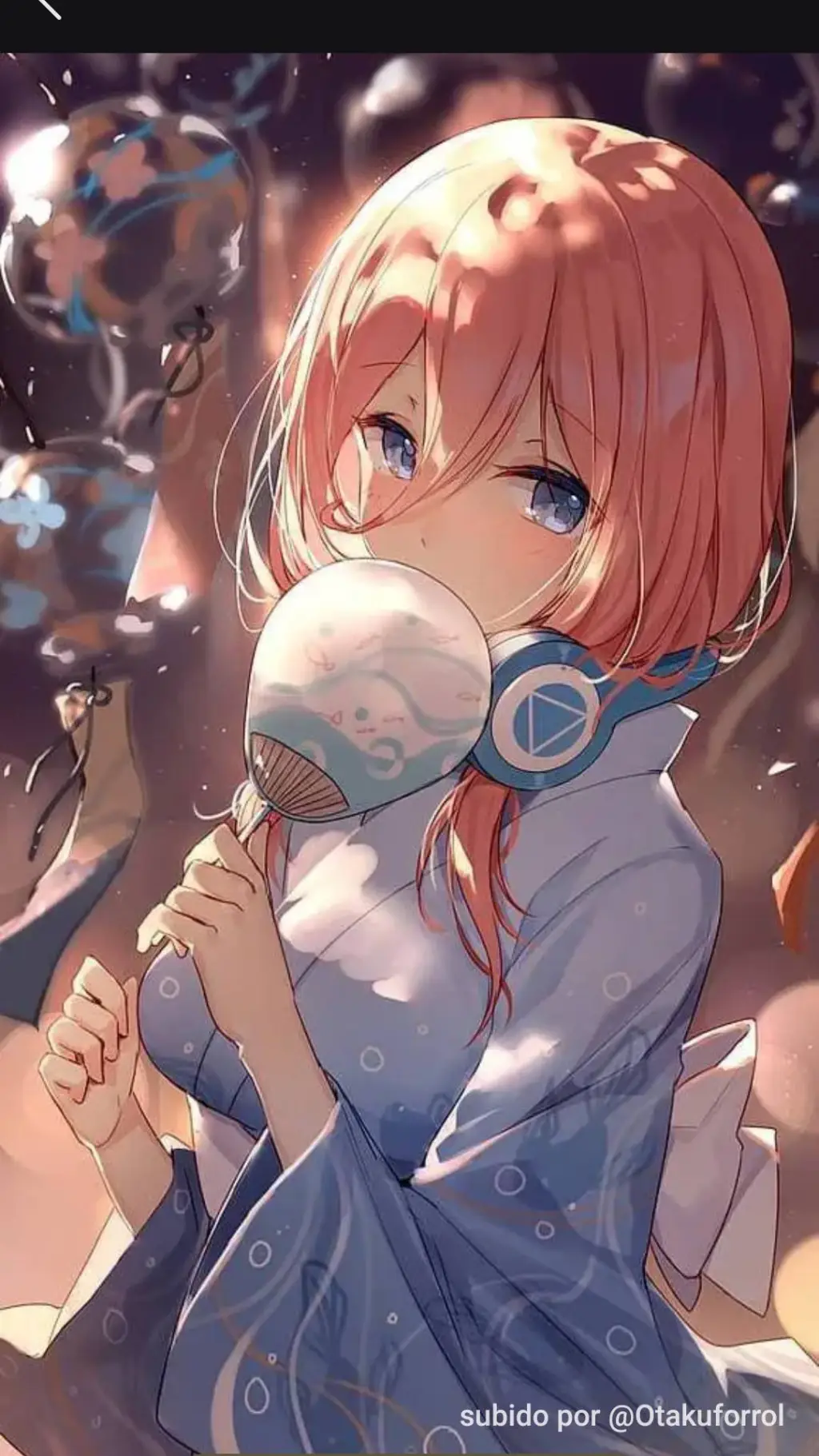 ai character: Miku Nakano  background