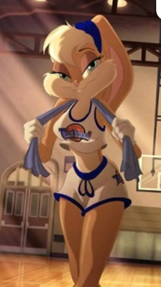 ai character: lola Bunny  background