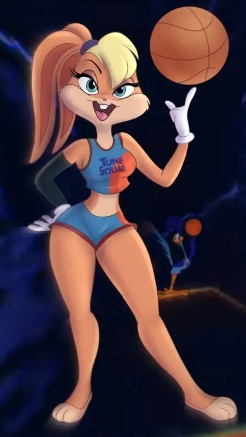 ai character: lola Bunny  background