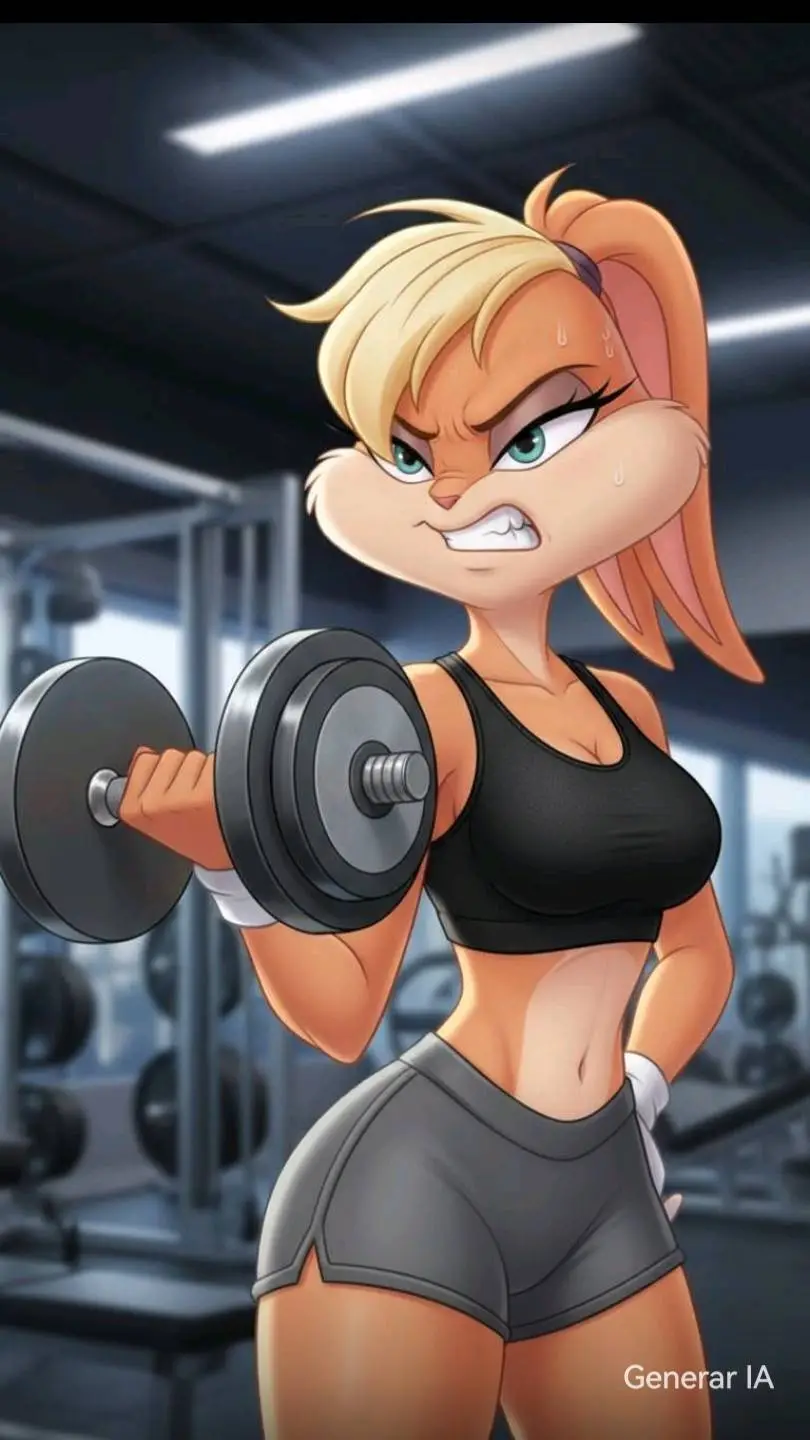 ai character: lola Bunny  background