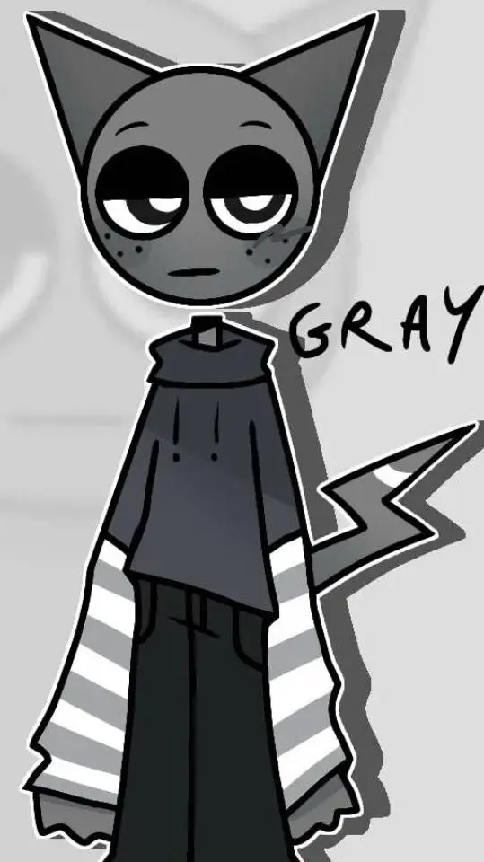 ai character: Gray background