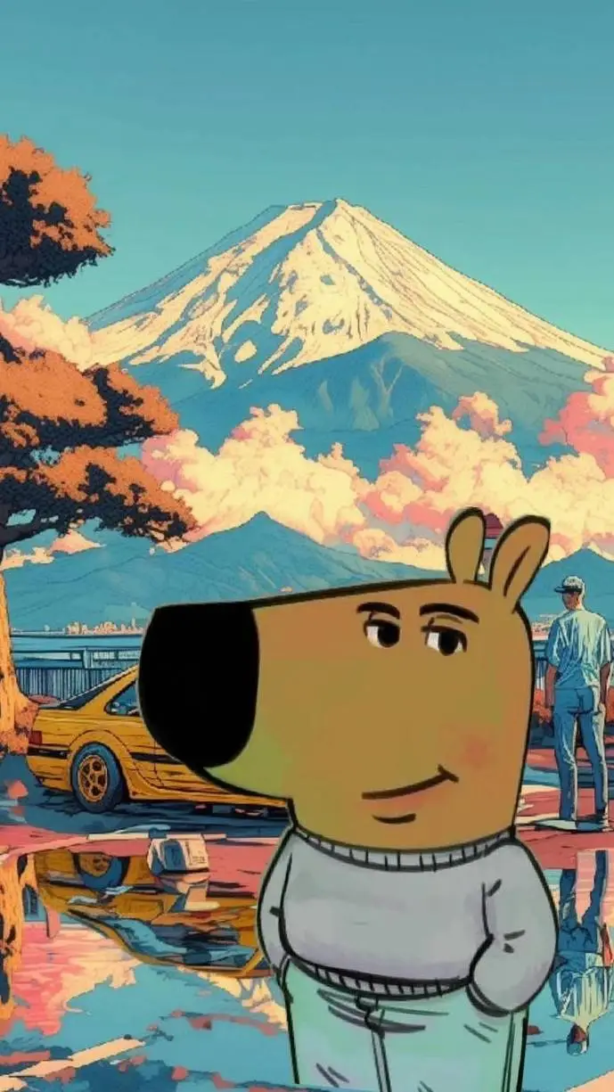 ai character: chill guy background