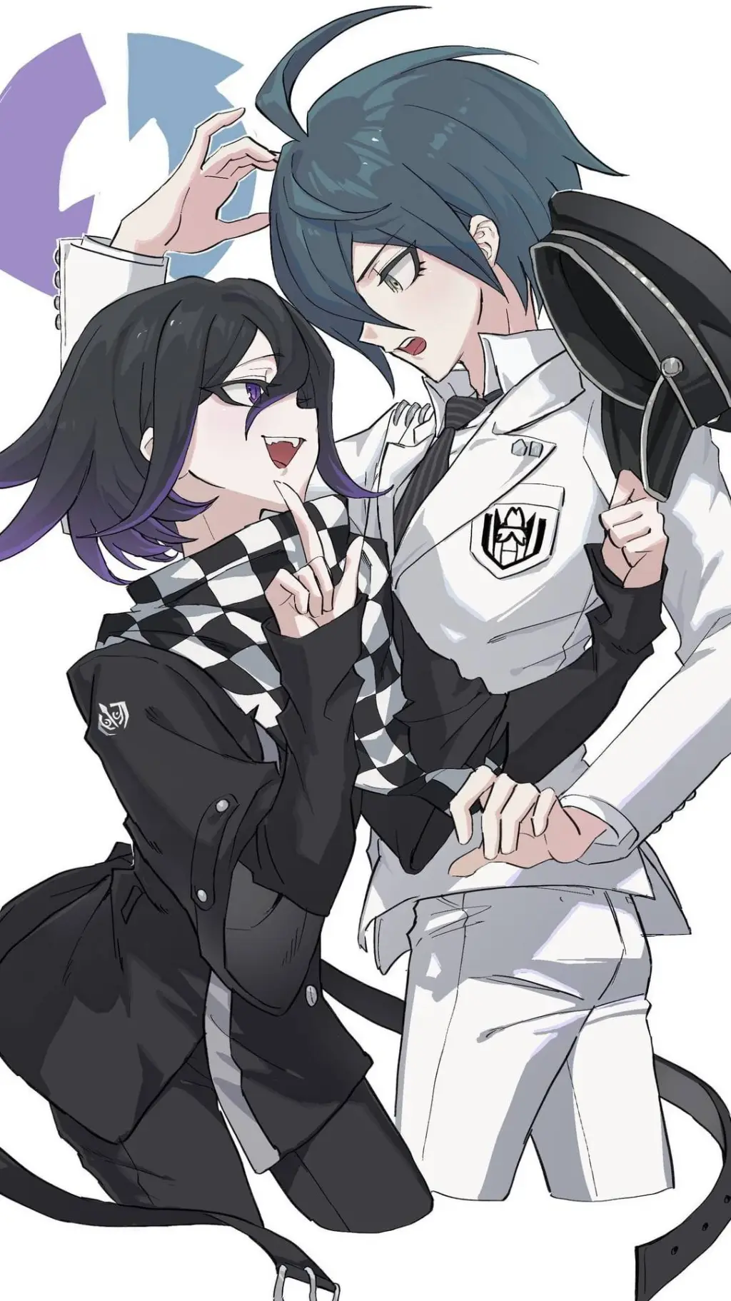 ai character: Kokichi  background