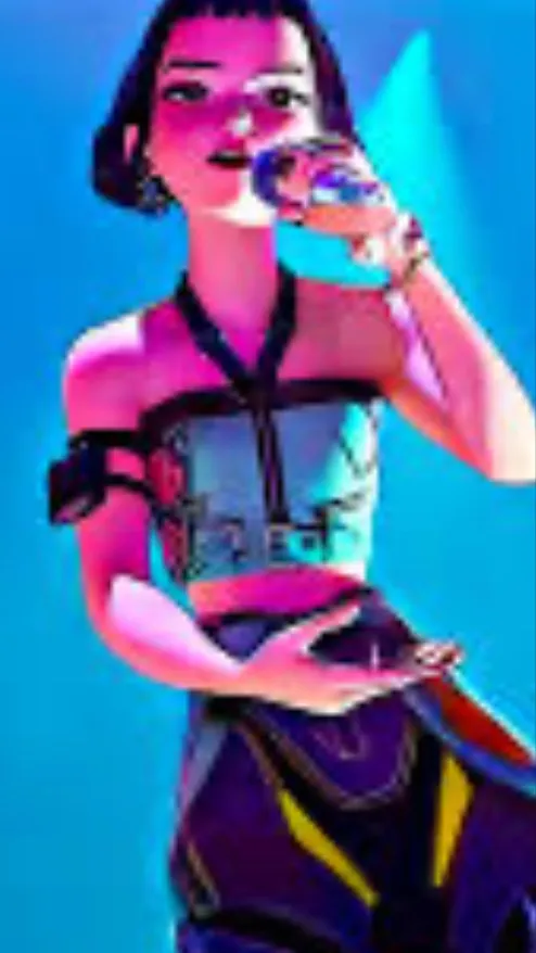 ai character: ZOEY 🩵 background