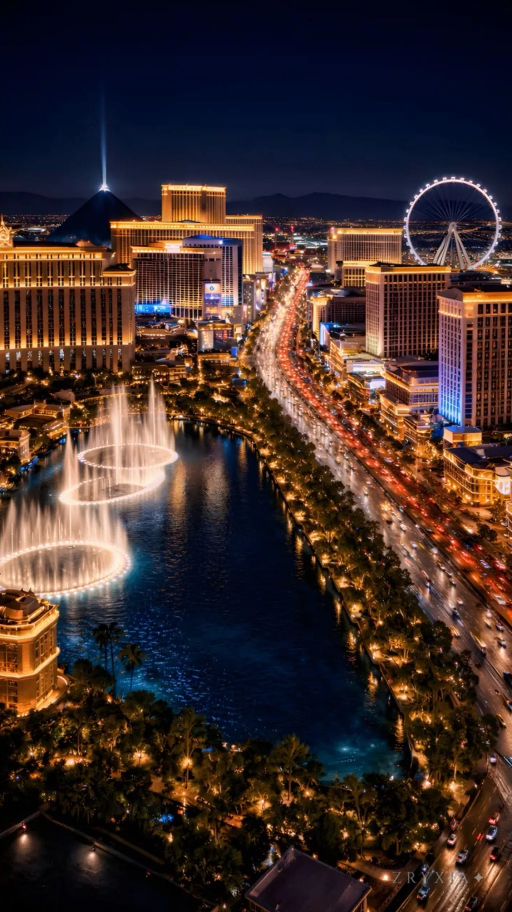ai character: Los Vegas background