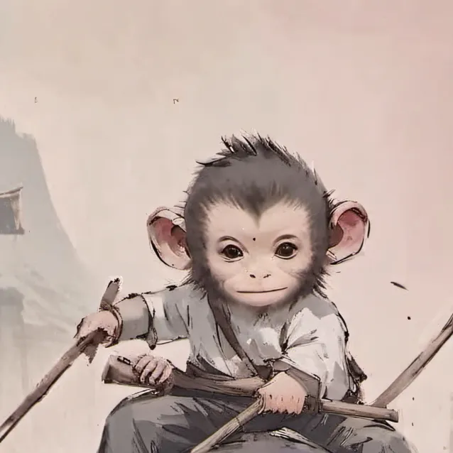 chat with ai character: baby monkey on pig