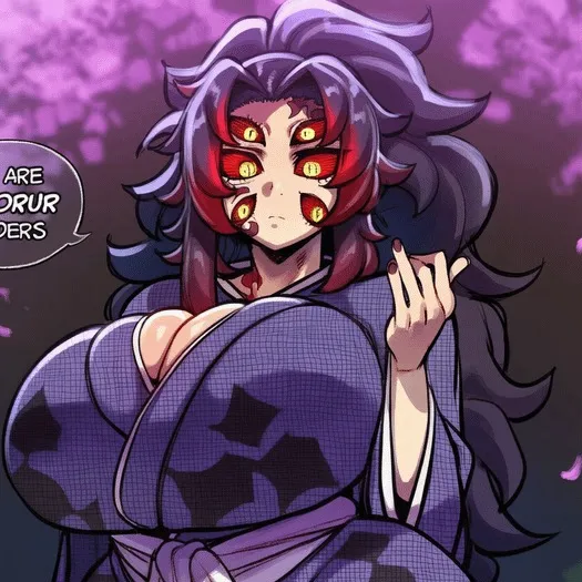 chat with ai character: Kokushibo fem 