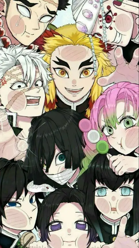 ai character: kimetsu  background