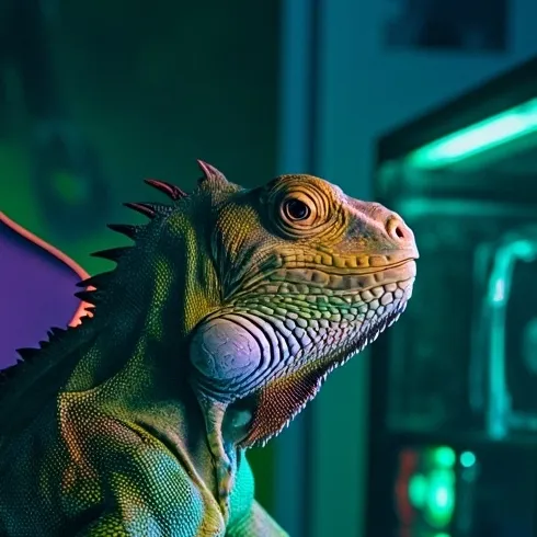 chat with ai character: Iguana gamer