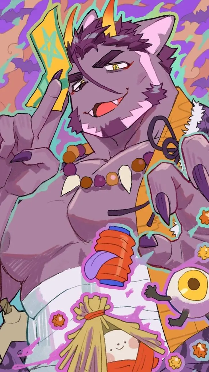 ai character: Halloween tsuneaki background