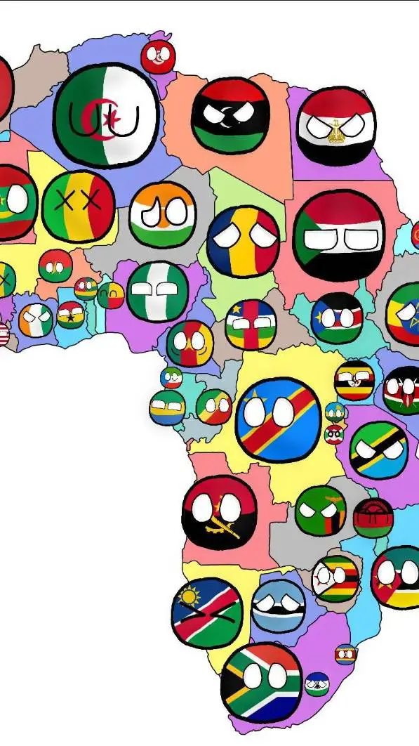 ai character: CountryballsAfrica background