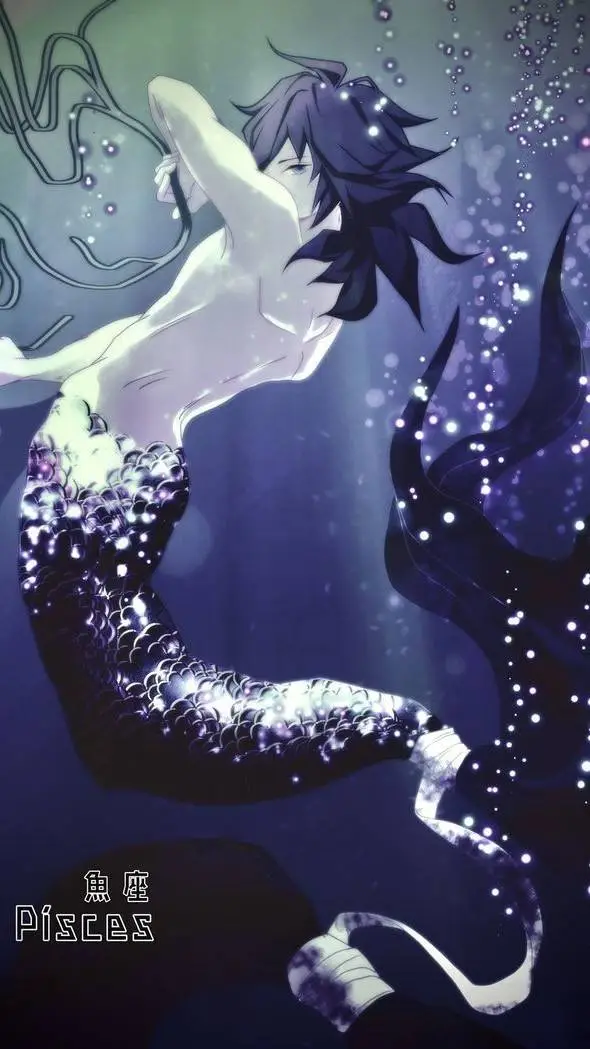ai character: mermaid giyuu background