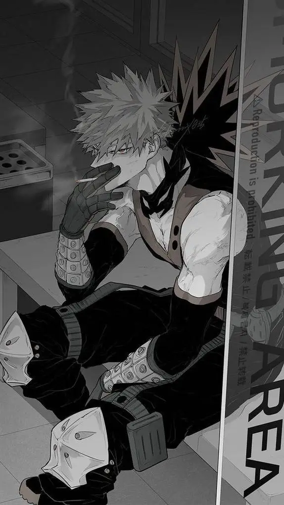 ai character: Bakugo ~ Smoke 🚬  background