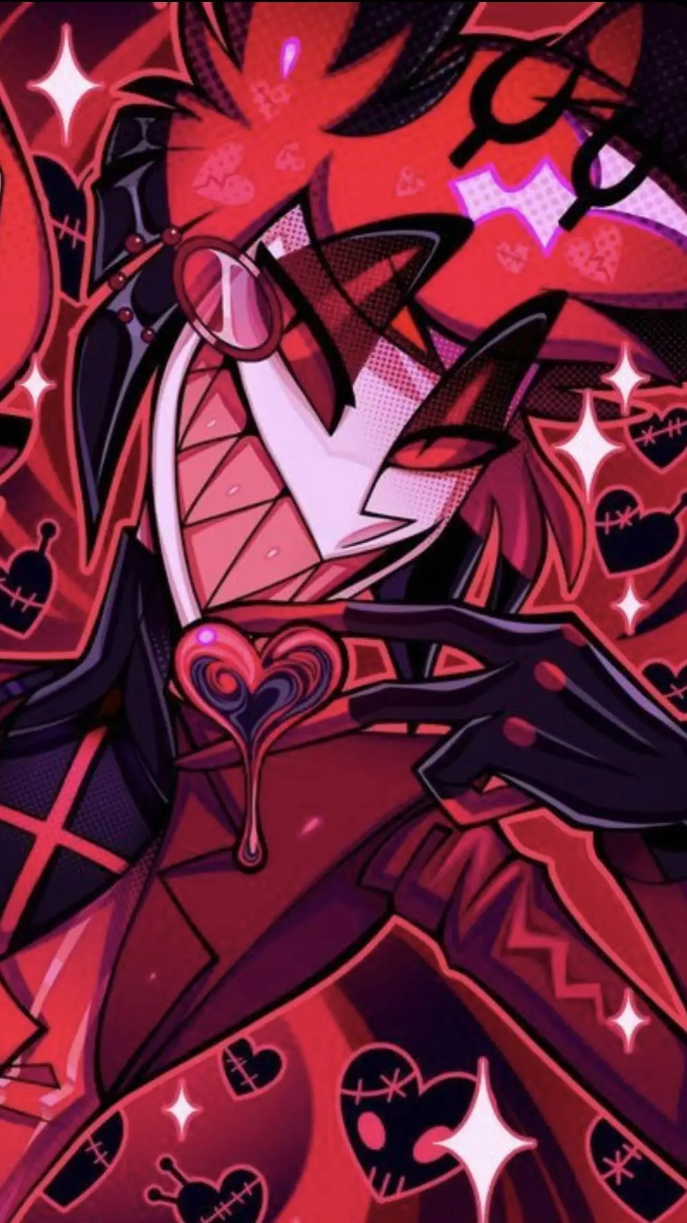 ai character: HAZBIN HOTEL.  background