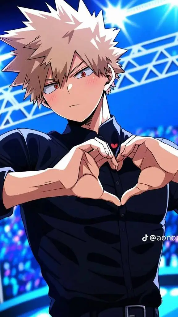 ai character: bakugo love 💖 background
