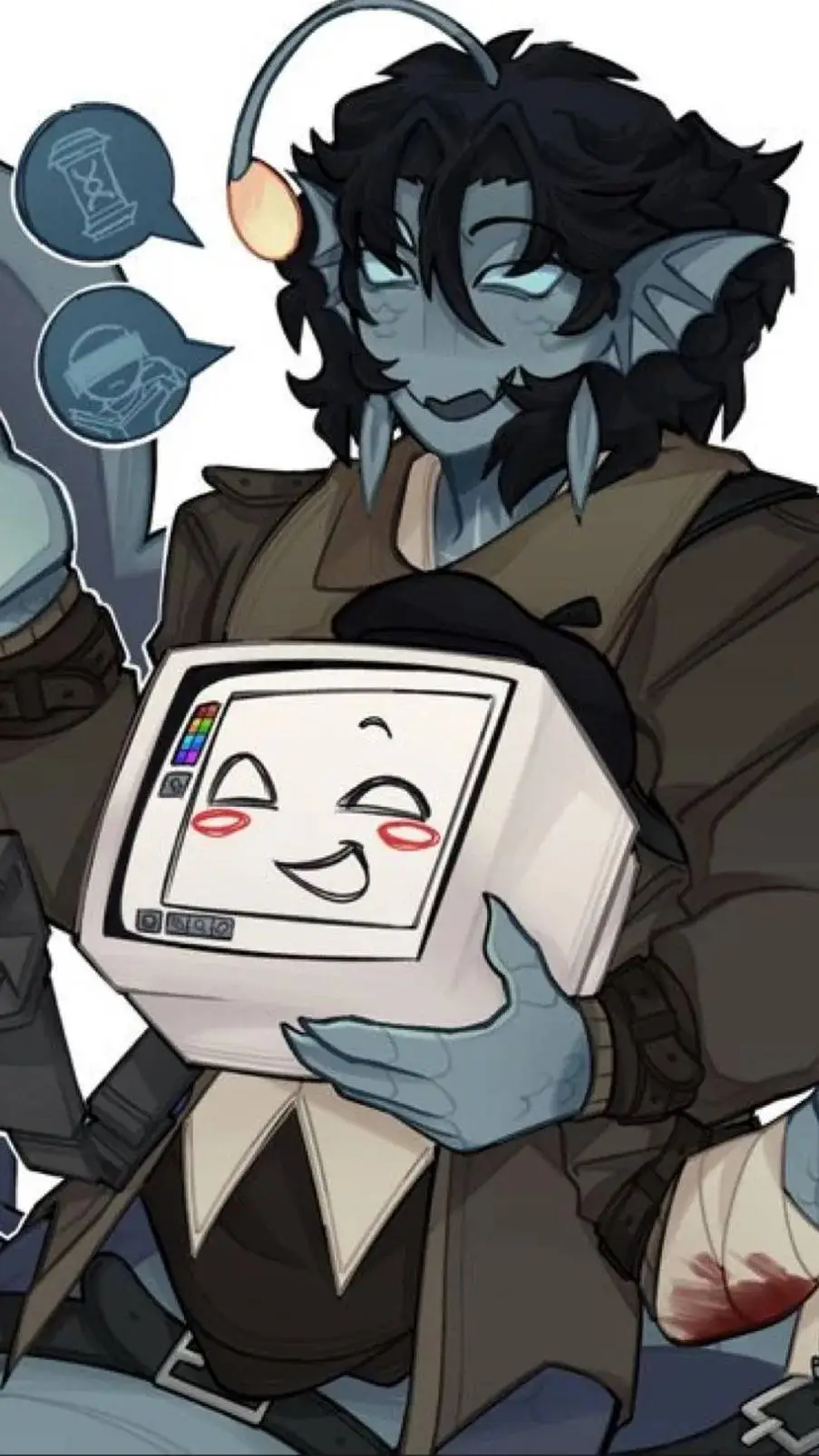 ai character: printer  background