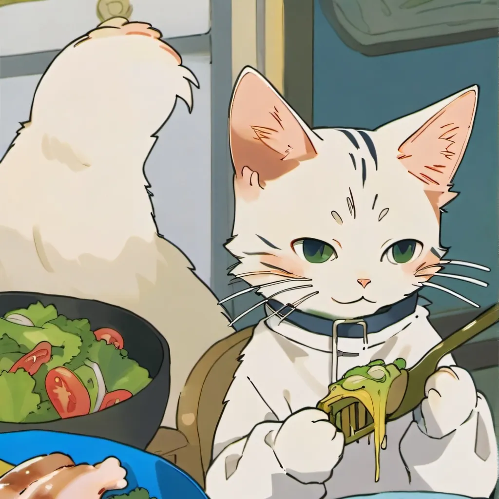 chat with ai character: healthy cat ana