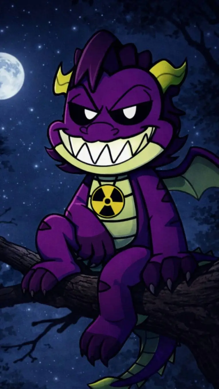 ai character: 🟪🐲VenomSmoke🐉☢️ background