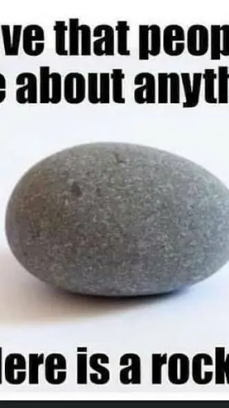 ai character: Here is a rock.  background