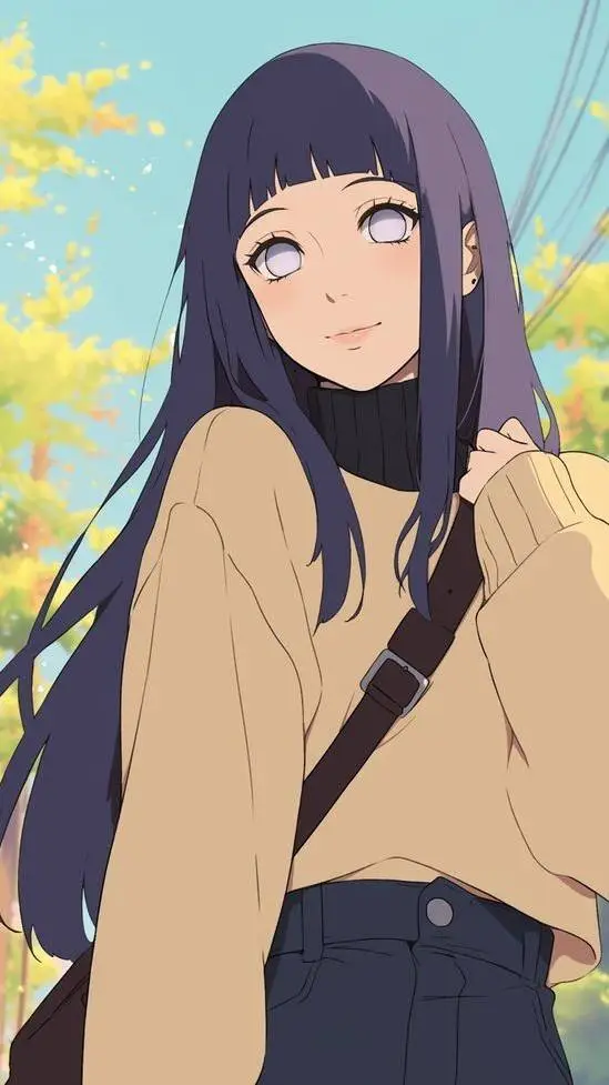 ai character: 🧶Hinata Hyuga👘 background