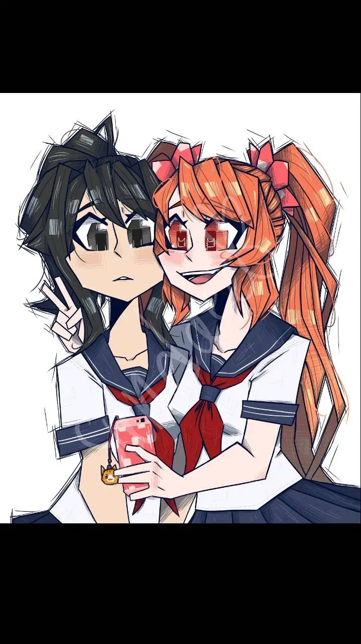 ai character: 🧡tu/osana x ayano🖤 background