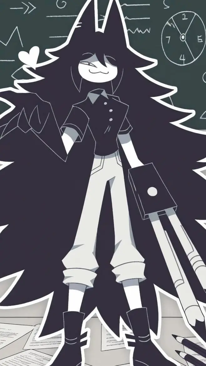 ai character: Miss circle background