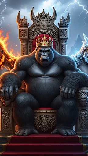 ai character: Gorilla king background