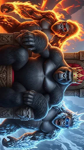 ai character: Gorilla king background