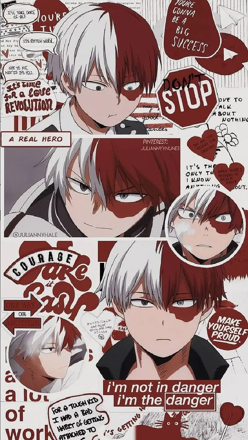 ai character: Shoto Todoroki  background
