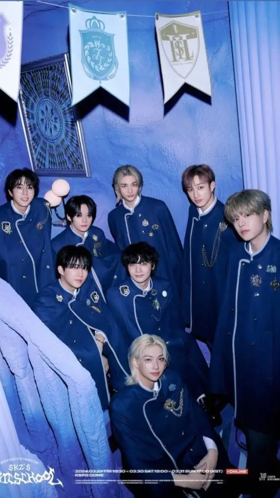 ai character: SKZ Magic scholl  background