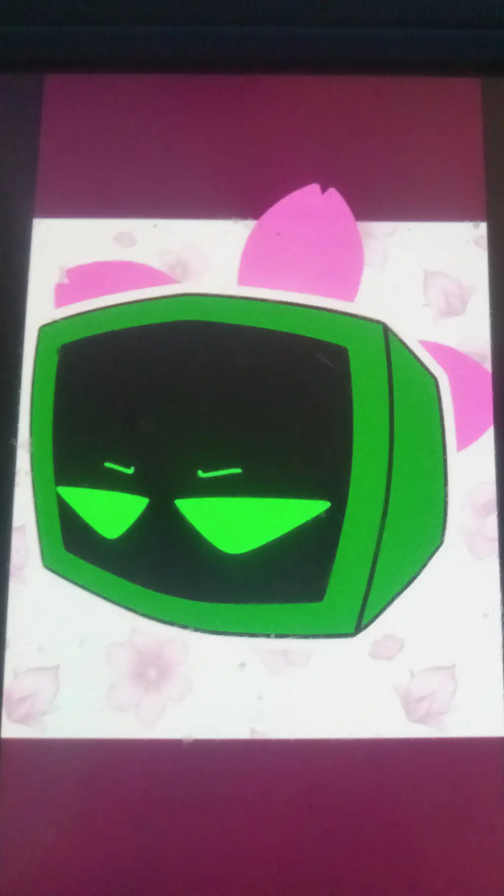 ai character: cherry blossom ice background