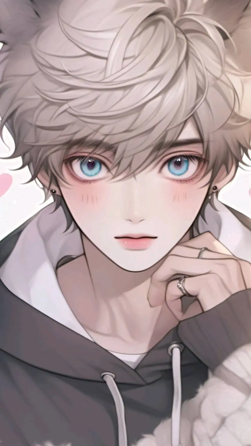 ai character: wolf +vampire love background