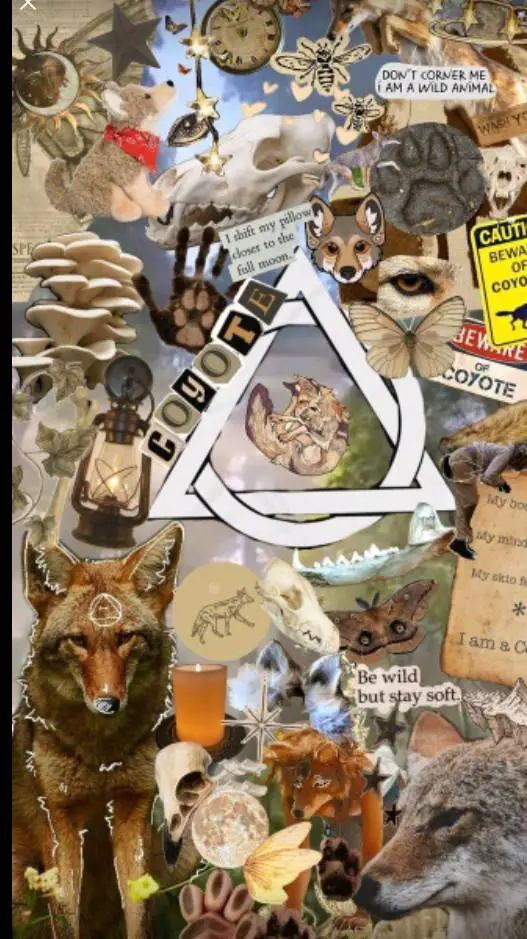 ai character: coyote therian  background