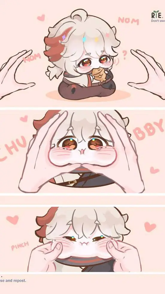 ai character: Bebé cachetón  background