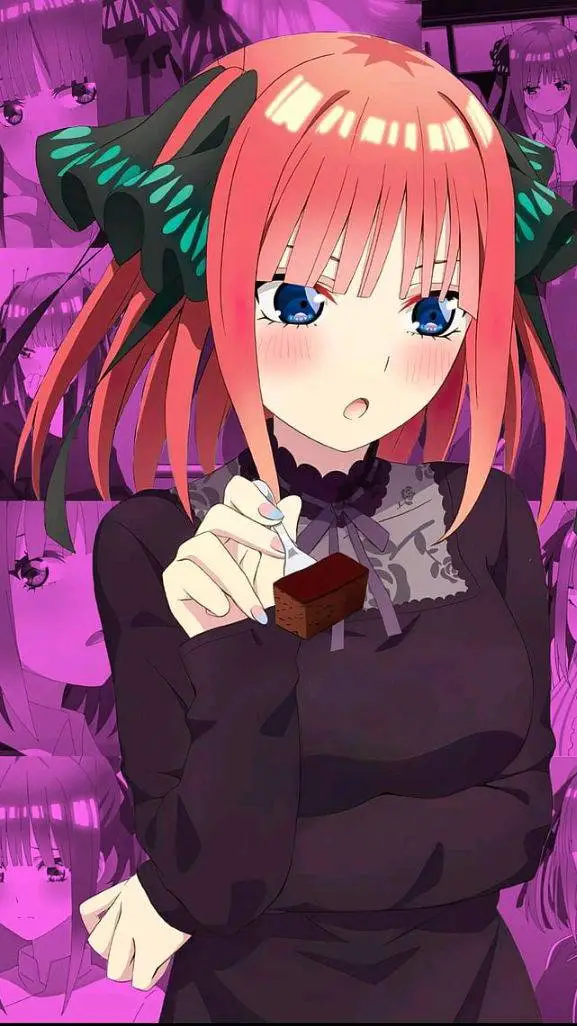 ai character: Nino Nakano 🩷🏵️ background