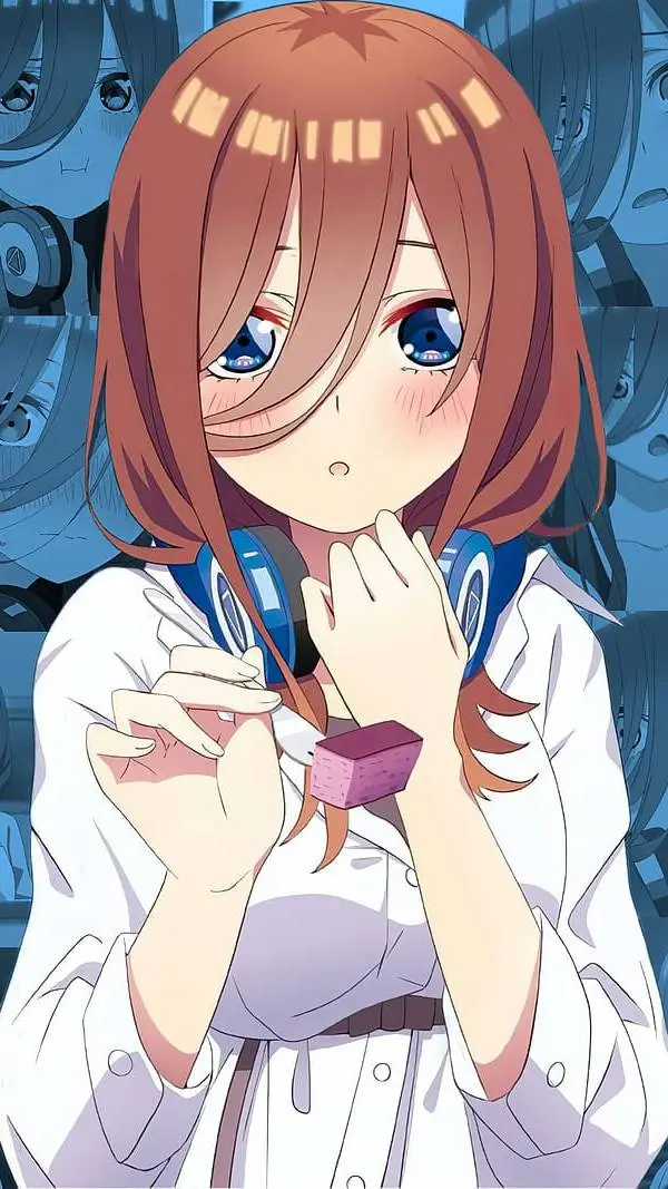 ai character: Miku Nakano🩵🎧 background