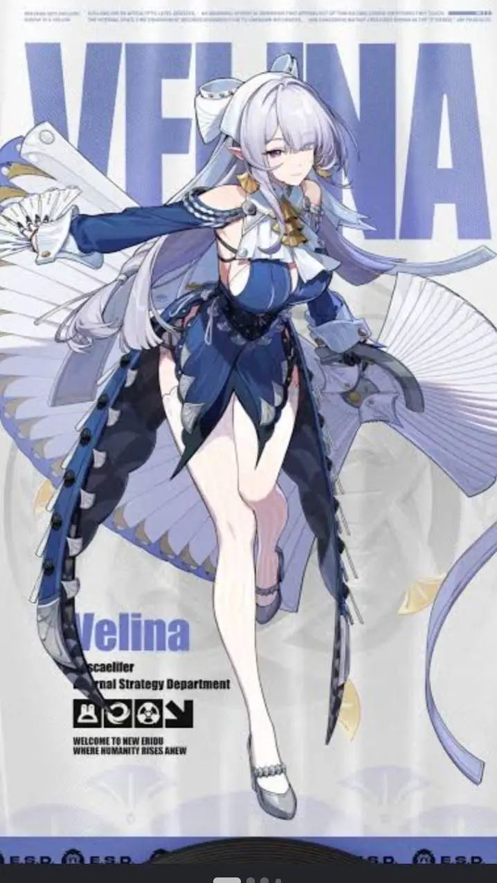 ai character: Velina🤍💨  background