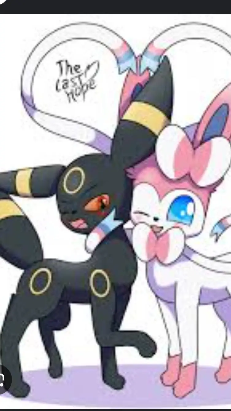 ai character: SYLVEON X UMBREON background