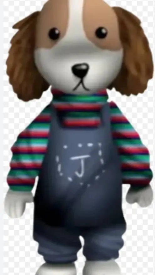 ai character: Jay the dog!  background